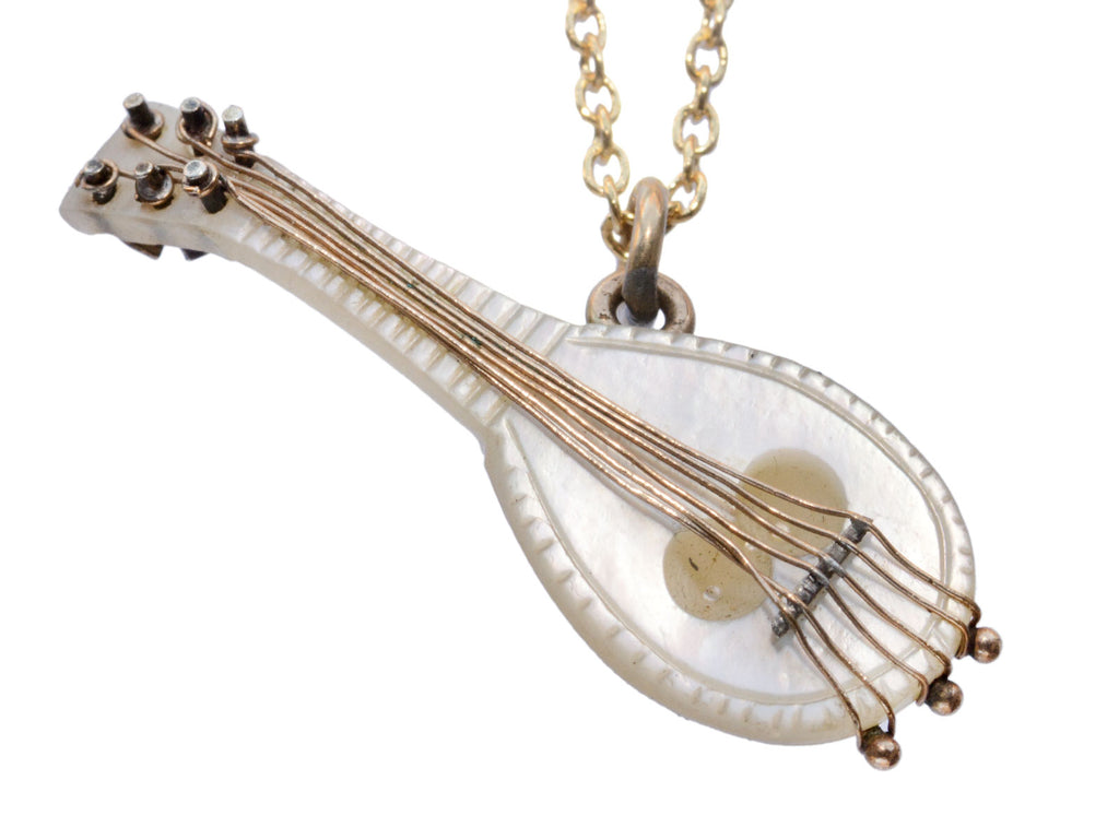 c1890 Mother of Pearl Lute (on white background)
