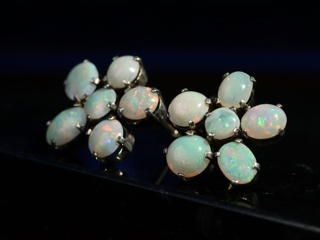 c1980 Opal Cluster Studs (side view)