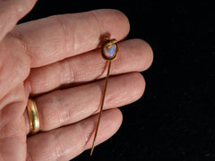 thumbnail of c1890 Snake Opal Pin (on hand for scale)