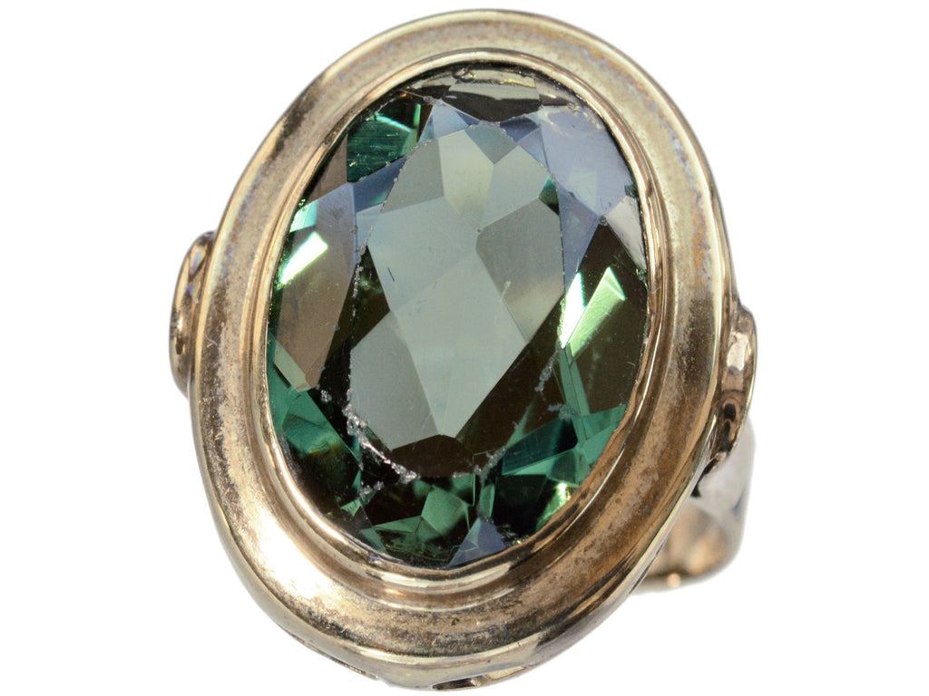 c1920 Oval Green Ring (on white background)