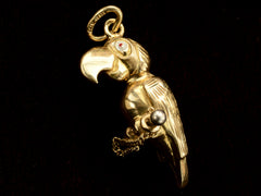 c1980 Gold Parrot Charm (bottom detail view)