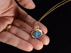 thumbnail of c1760 Parrot Fob Necklace (bottom view on hand for scale)