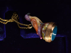thumbnail of c1760 Parrot Fob Necklace (side view)