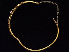 c1890 Pearl Horseshoe Bracelet (shown open)