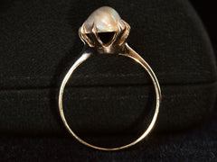 c1900 Blister Pearl Ring (profile view)