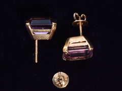 thumbnail of c1940 Amethyst Studs (profile view)
