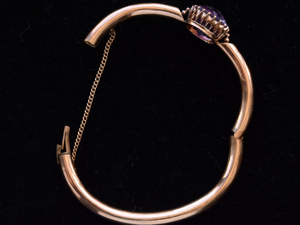 c1900 Russian Amethyst Bracelet (shown open)