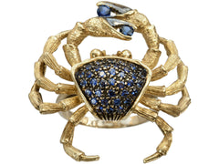 thumbnail of Vintage Sapphire Crab Ring (on white background)