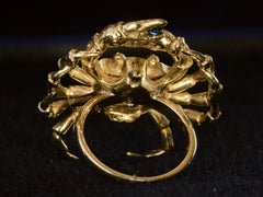 thumbnail of Vintage Sapphire Crab Ring (bottom view)