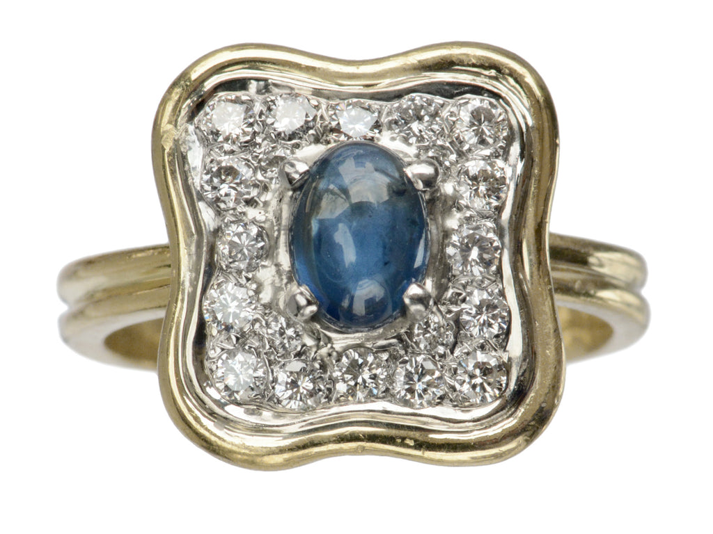 c1980 Sapphire & Diamond Ring (on white background)