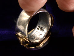 thumbnail of c1920 Carl Schon Lapis Ring (inside view)