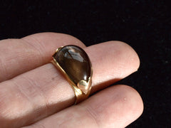 thumbnail of 1970s Smokey Quartz Ring (on finger for scale)