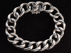 thumbnail of c1920 Silver Chain Bracelet (on black background)