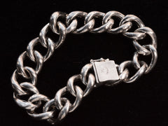 thumbnail of c1920 Silver Chain Bracelet (detail showing backside)