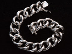 thumbnail of c1920 Silver Chain Bracelet (detail showing clasp)