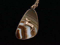 thumbnail of c1970 Stag Agate Pendant (detail view of pendant)