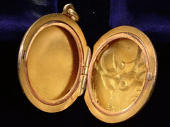 thumbnail of c1890 Victorian Stag Locket (inside view)