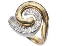 c1980 Diamond Spiral Ring (on white background)