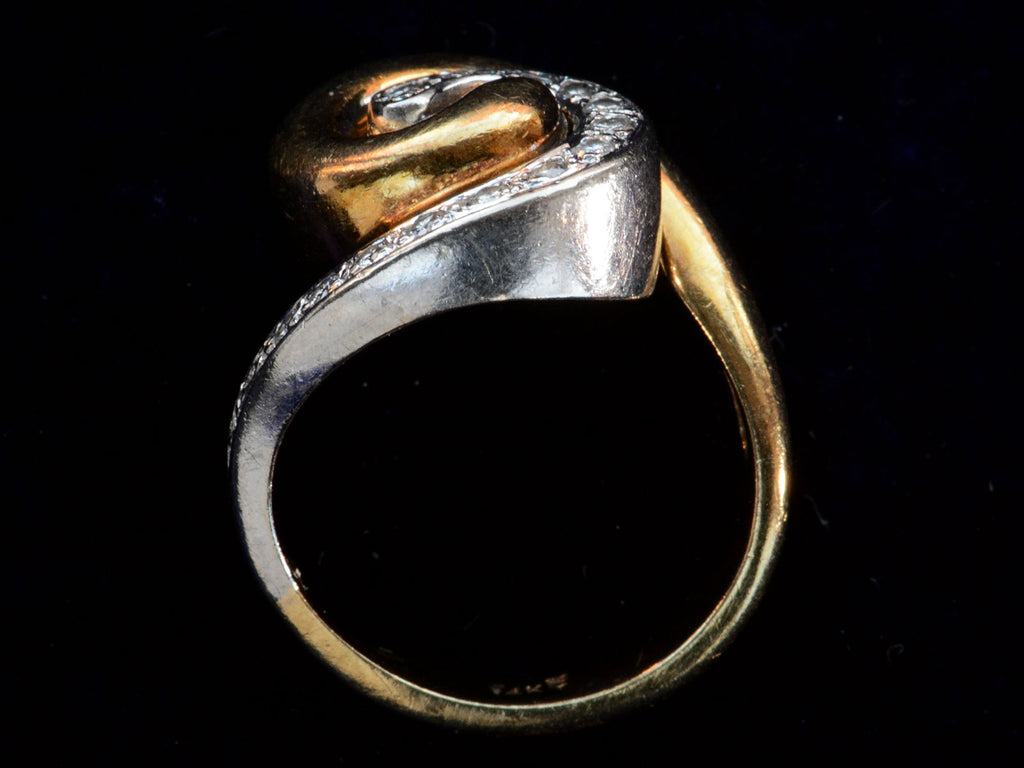c1980 Diamond Spiral Ring (profile view)