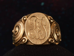 thumbnail of c1910 Art Nouveau Signet (on black background)