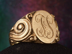 thumbnail of c1910 Art Nouveau Signet (side view)