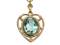 thumbnail of c1920 Deco Heart Necklace (on white background)