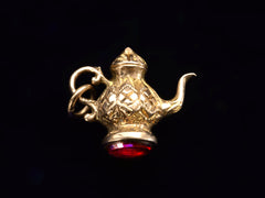 thumbnail of c1890 Gold Teapot Charm (on black background)