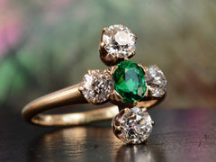 c1900 Tiffany Emerald Ring (side view)