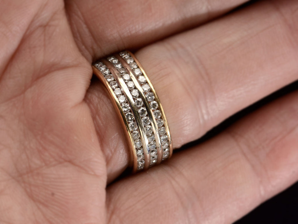 c1980 Triple Eternity Band (on finger for scale)
