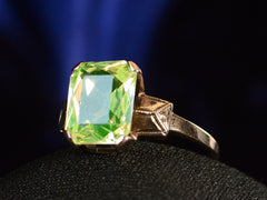 thumbnail of 1930s Deco Uranium Ring (side view)
