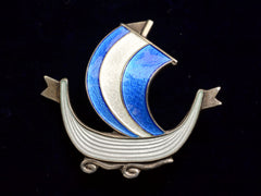 thumbnail of 1930s Viking Ship Brooch (on black background)