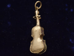 thumbnail of c1900 Violin Pendant (reverse side on dark blue background)