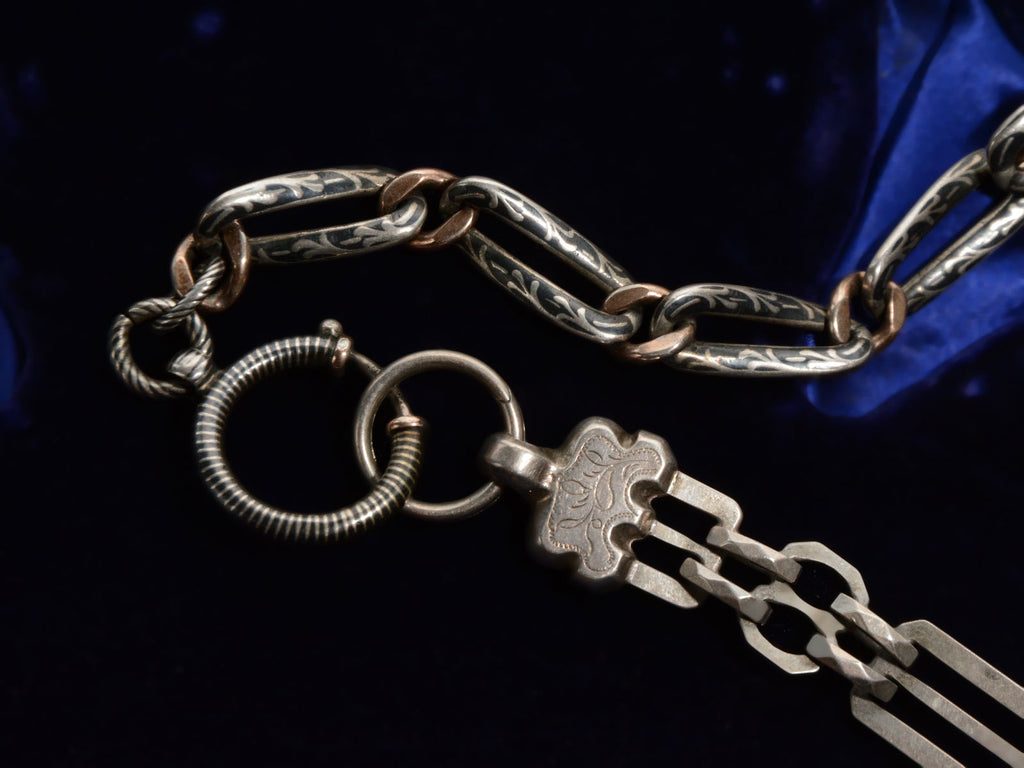 c1890 Watch Chains Necklace (backside)