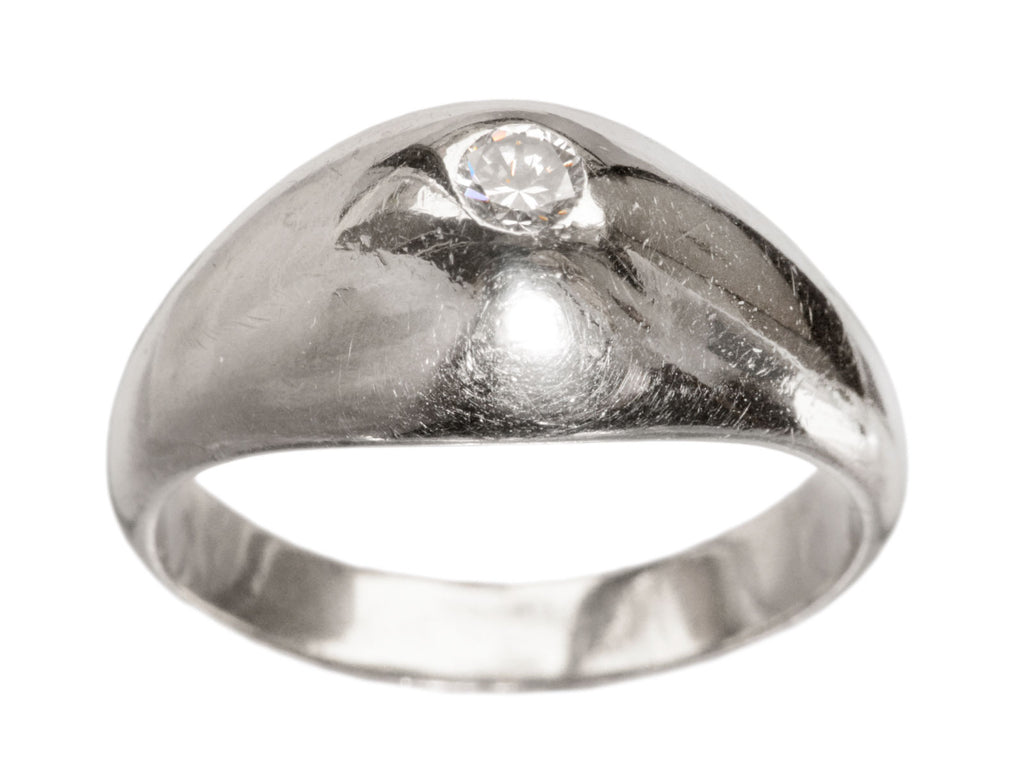 c1950 Diamond Stirrup Ring(on white background)