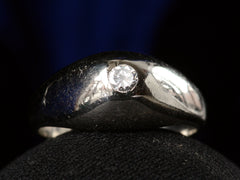 c1950 Diamond Stirrup Ring (on black background)