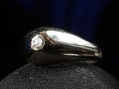 c1950 Diamond Stirrup Ring (left side view)