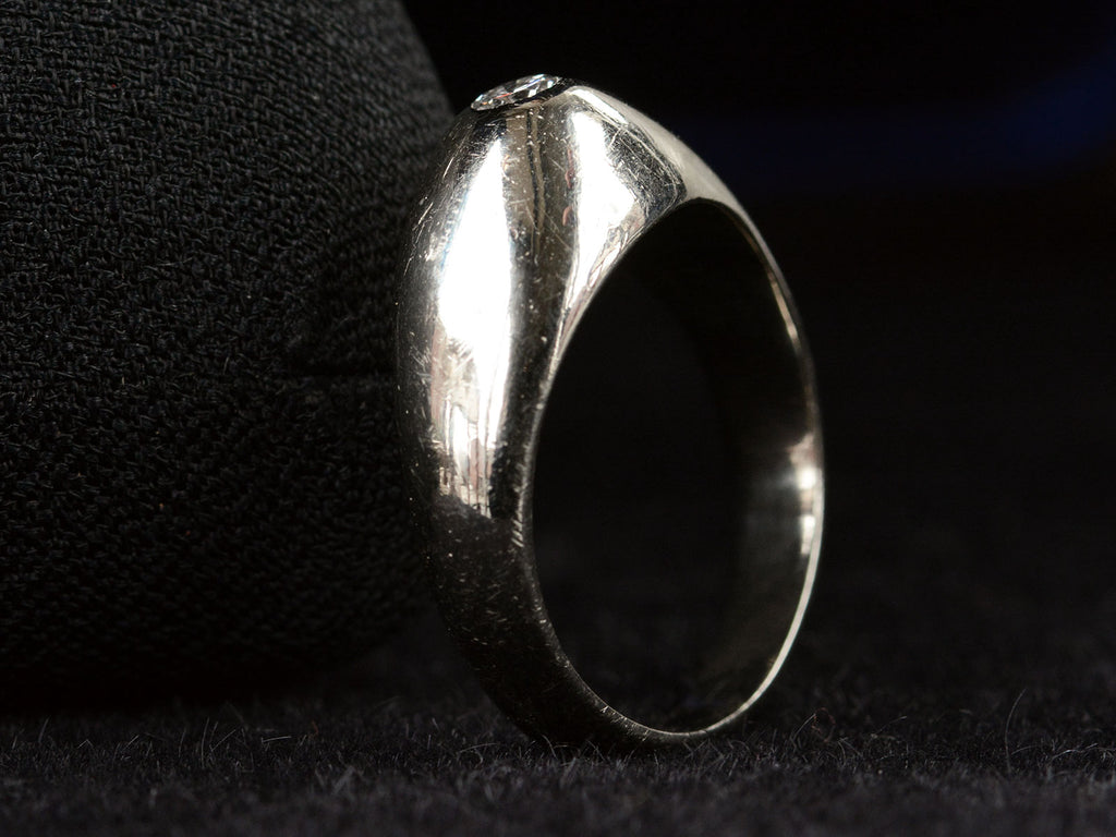 c1950 Diamond Stirrup Ring (side profile view)
