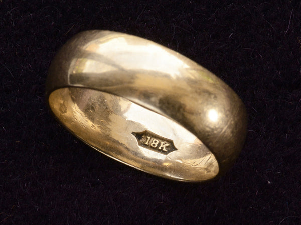 c1890 7.5mm 18K Band – Erie Basin