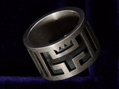 thumbnail of c1970 Geometric Mexican Ring (on black background)