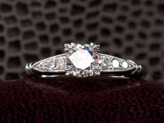Art Deco Diamond Engagement Ring, Platinum