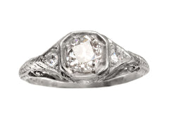 1920s Art Deco 0.57ct Ring (on white background)