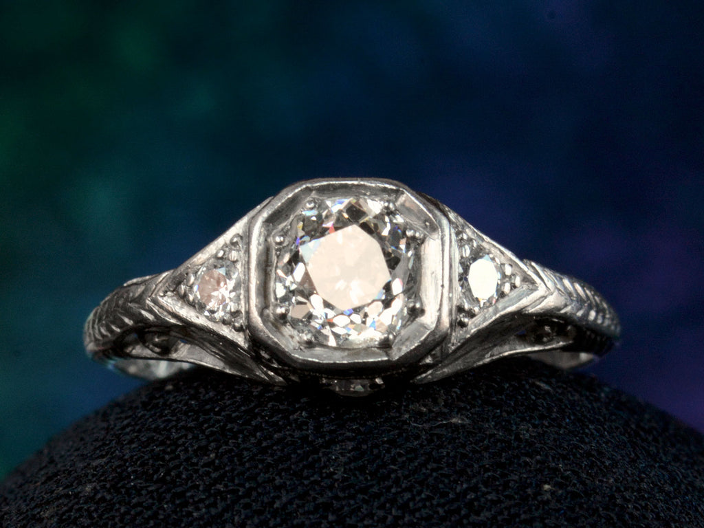 1920s Art Deco 0.57ct Ring (detail view)