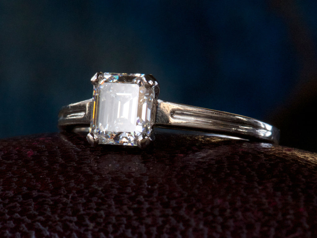 1940s Tiffany 0.88ct Emerald Cut (detail)