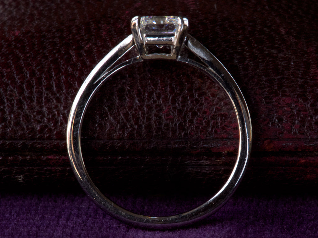 1940s Tiffany 0.88ct Emerald Cut (profile view)
