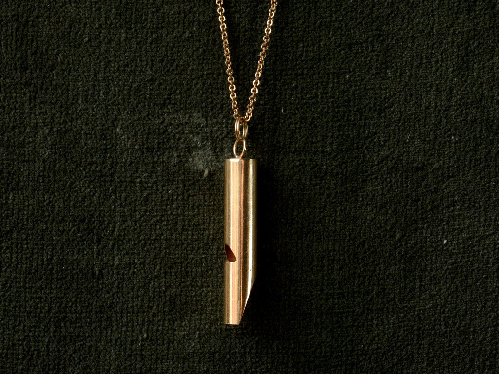 1950s Gold Whistle Necklace