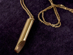 1950s Gold Whistle Necklace