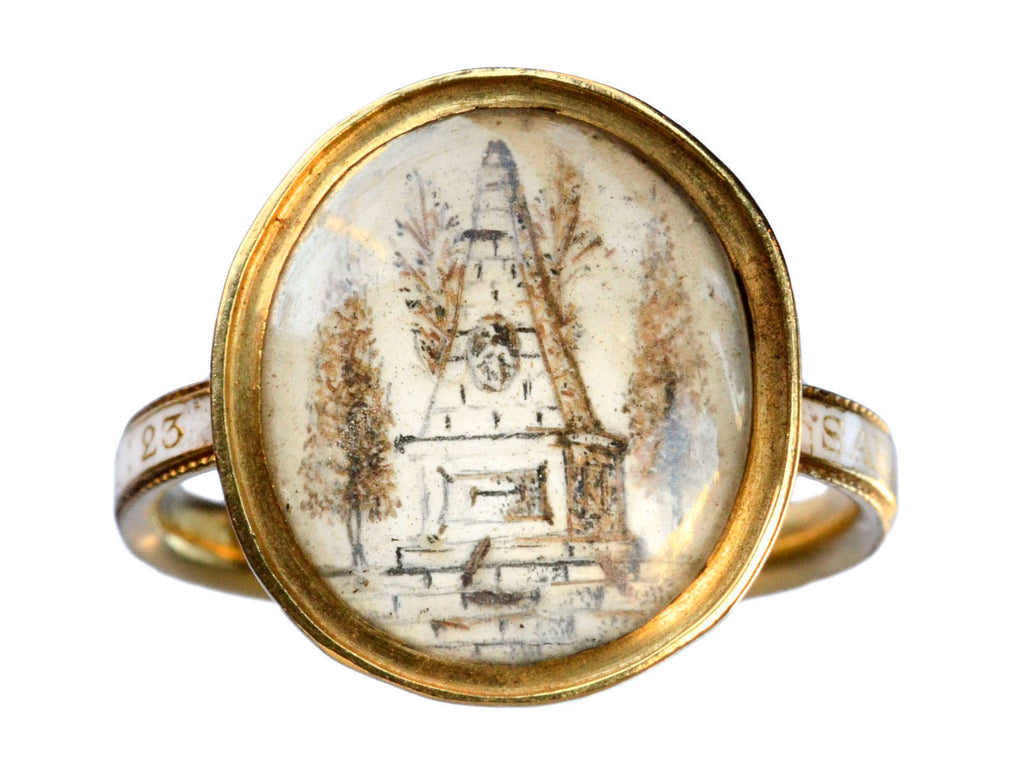 1772 Georgian Mourning Ring (on white background)