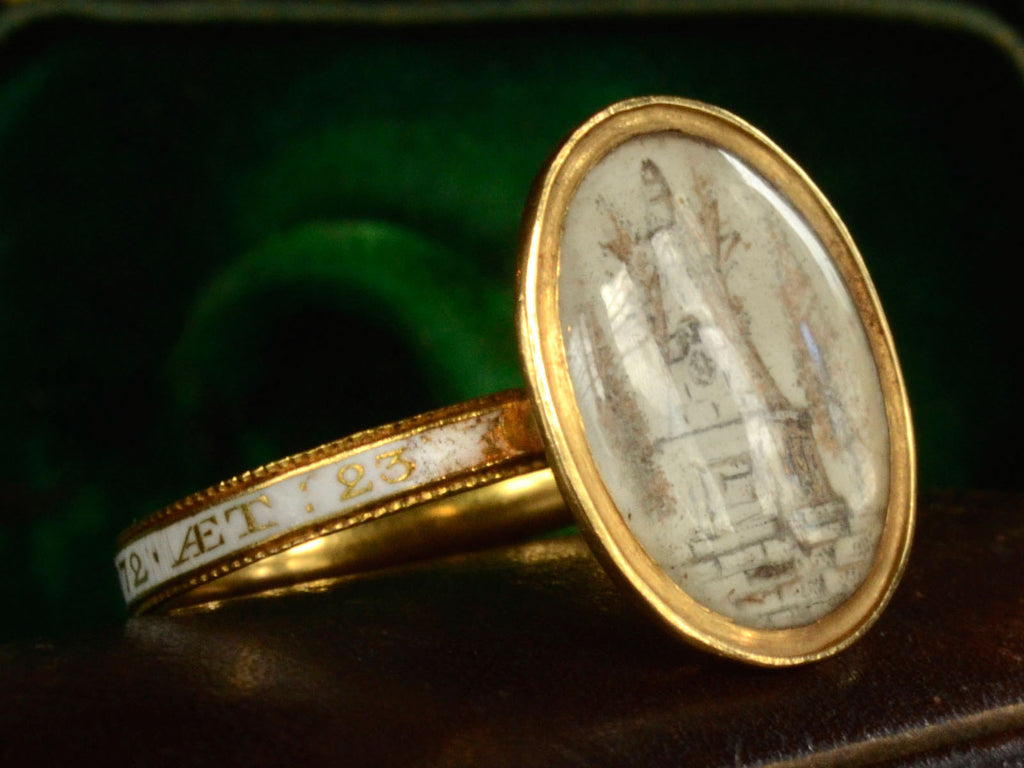 1772 Georgian Mourning Ring (side view)