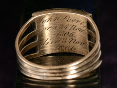1806 Garnet Mourning Ring (backside view)