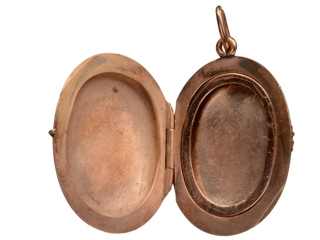 1920 14K Rose Gold Locket (shown open)